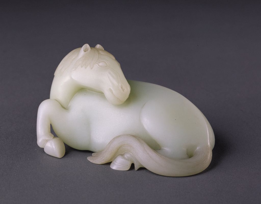 图片[1]-Blue Jade Crouching Horse-China Archive